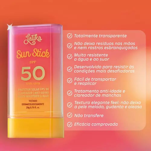 Protetor Solar Sun Stick FPS 50 - Latika